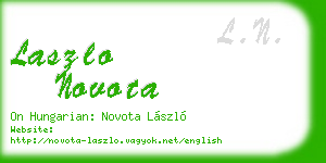 laszlo novota business card